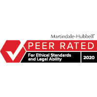 Martindale-Hubbell Peer Rated 2020 for Ethical Standards and Legal Ability